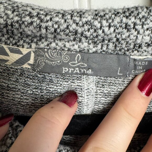 Prana heather gray Frieda pullover kangaroo pocket long sleeve size Large I7 - Picture 5 of 8